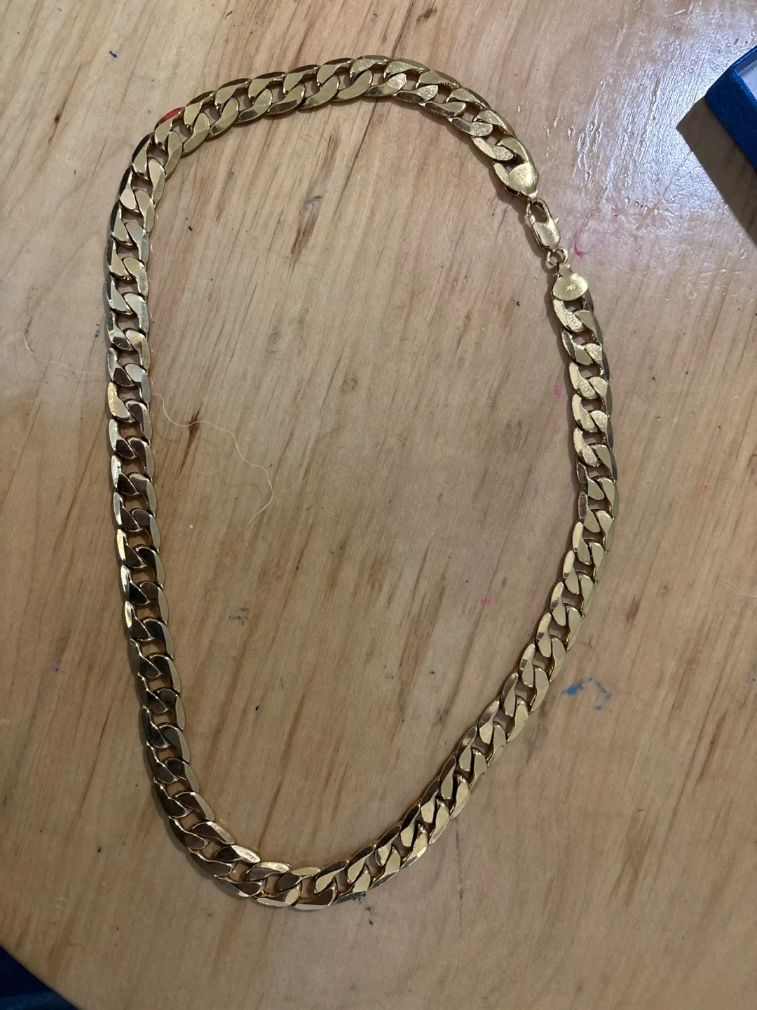 Gold Cuban Link Chain Necklace image indicator(3)