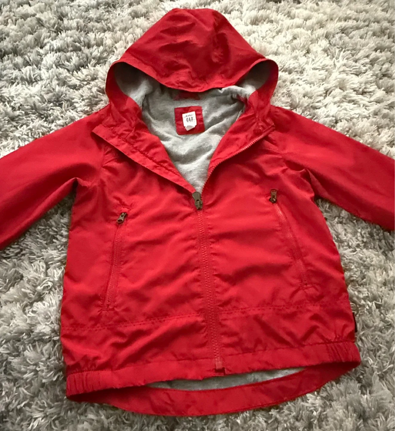 Baby Gap Red Hooded Jacket - Size 5 Years image indicator(3)