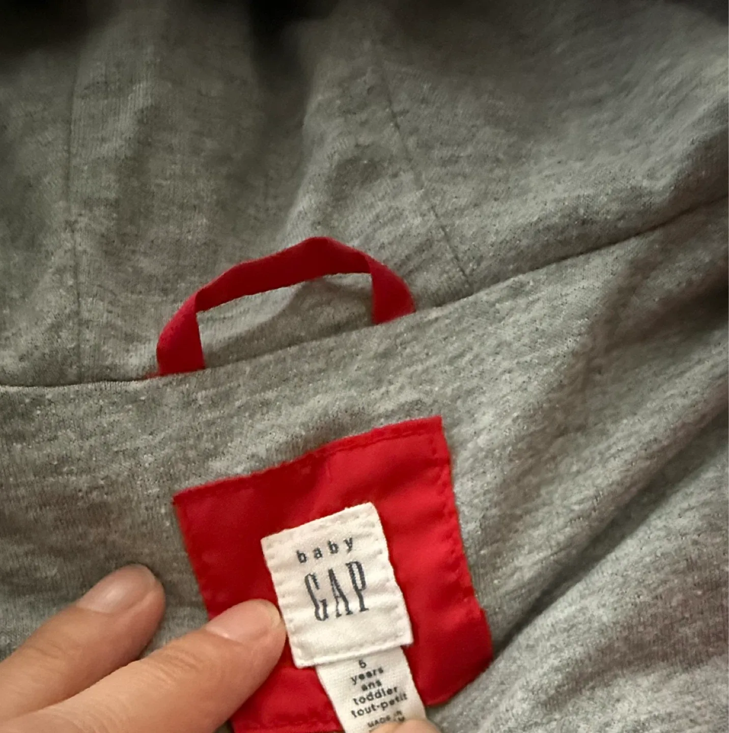 Baby Gap Red Hooded Jacket - Size 5 Years image indicator(5)