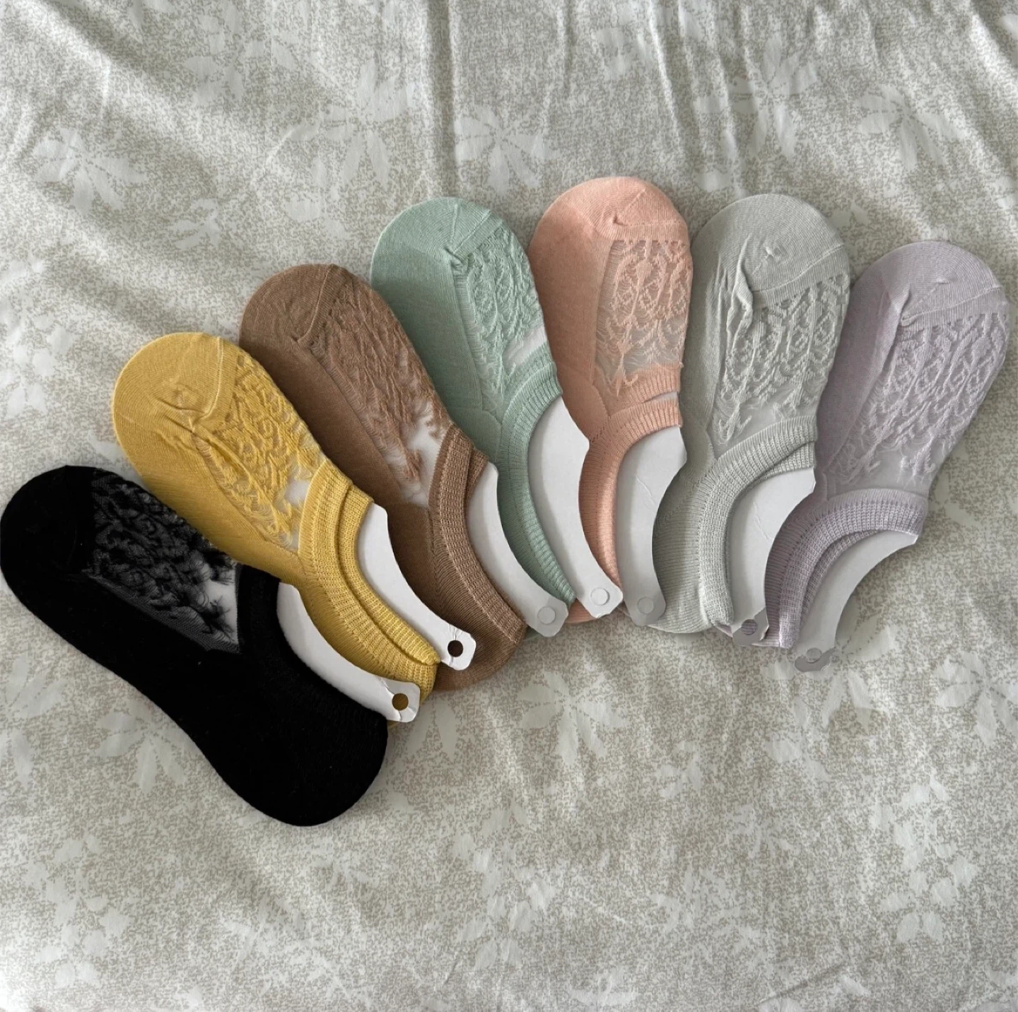 Assorted No-Show Socks - 7 Pairs
