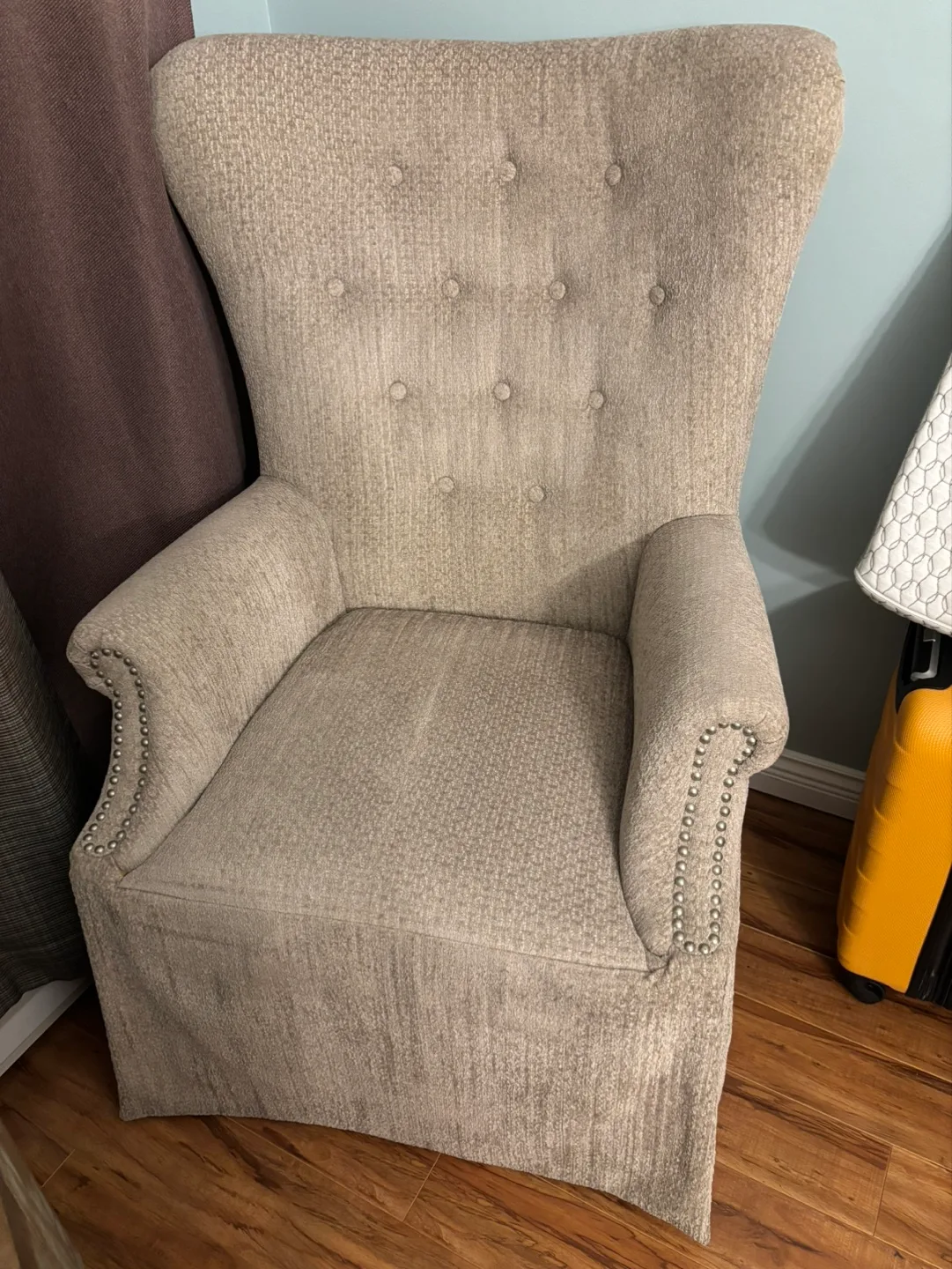 Wingback Armchair - Neutral Fabric image indicator(2)