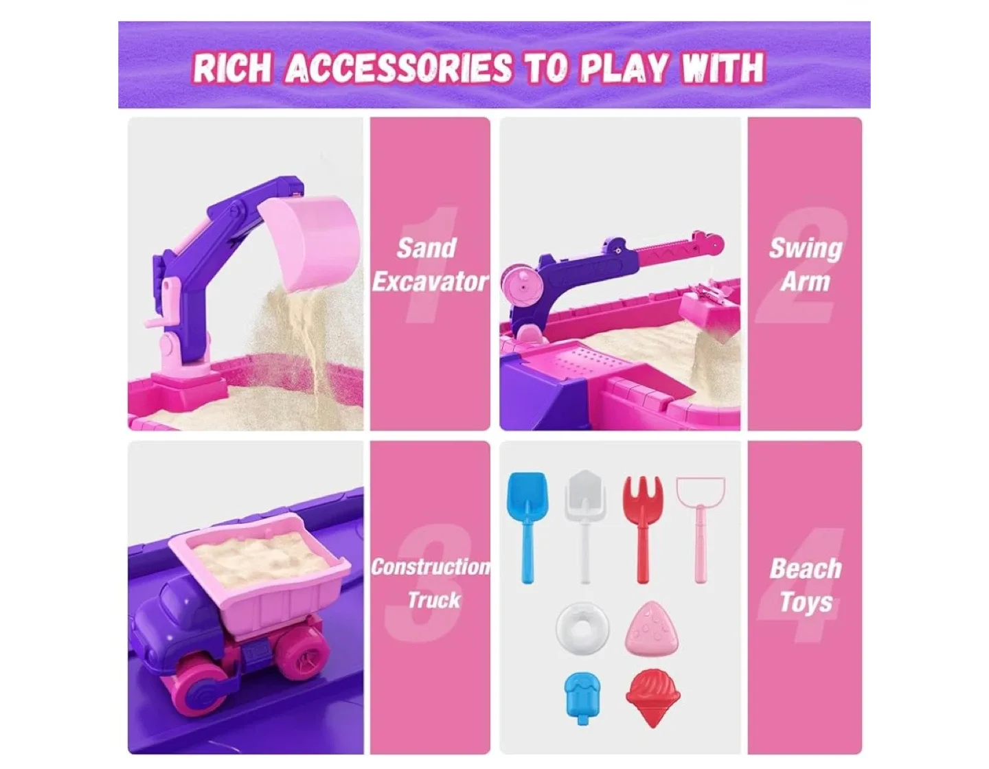 Kids' Sand and Water Table with Adjustable Umbrella image indicator(4)