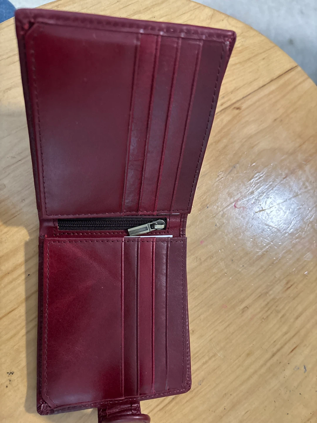 Burgundy Leather Wallet - photo 2