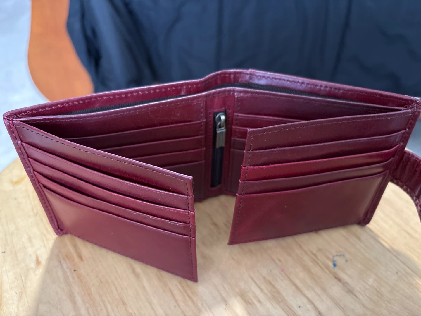 Burgundy Leather Wallet - photo 3