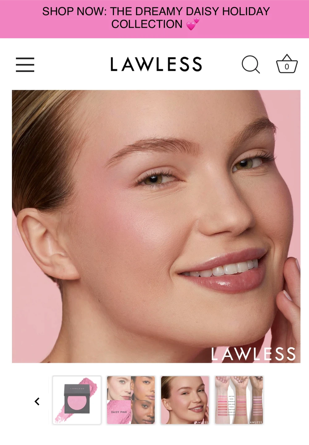 Lawless Talc Free Velvet Blush - Daisy Pink - photo 4