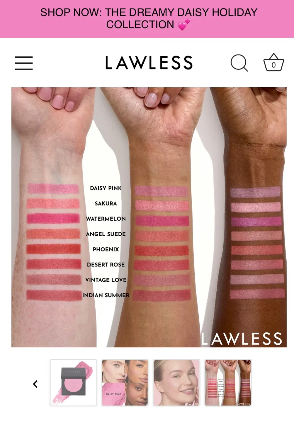 New Lawless Make Me Blush Talc Free Velvet Blush - Daisy Pink image indicator(6)