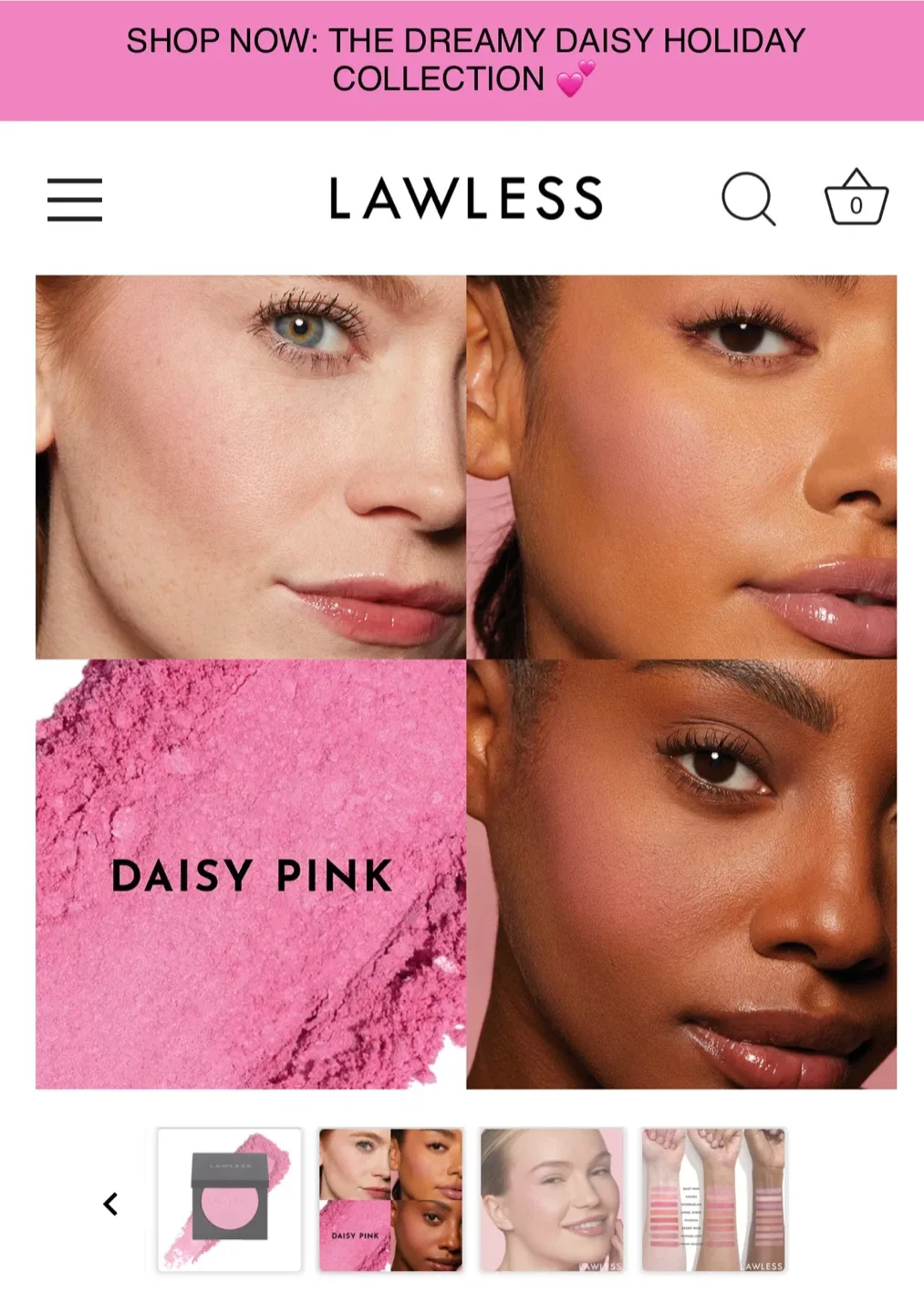 New Lawless Make Me Blush Talc Free Velvet Blush - Daisy Pink image indicator(5)