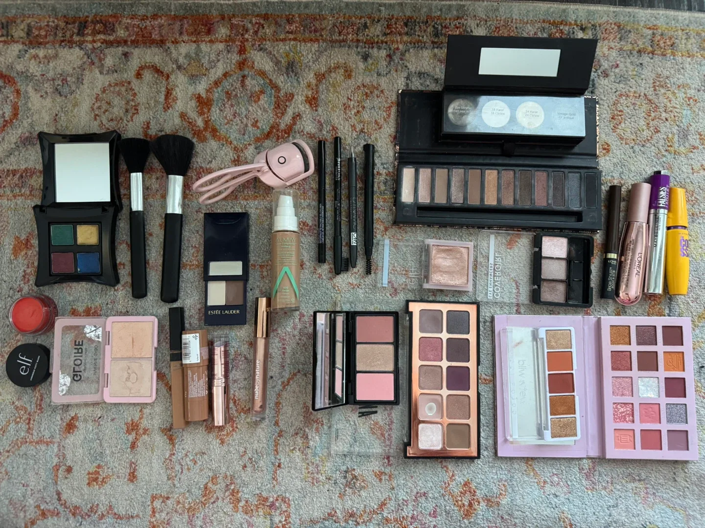Assorted Makeup Lot - Palettes, Brushes, and More!