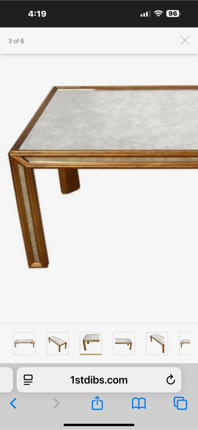 Eglomise Mirror and Gilt Bernhardt Coffee Table - photo 3