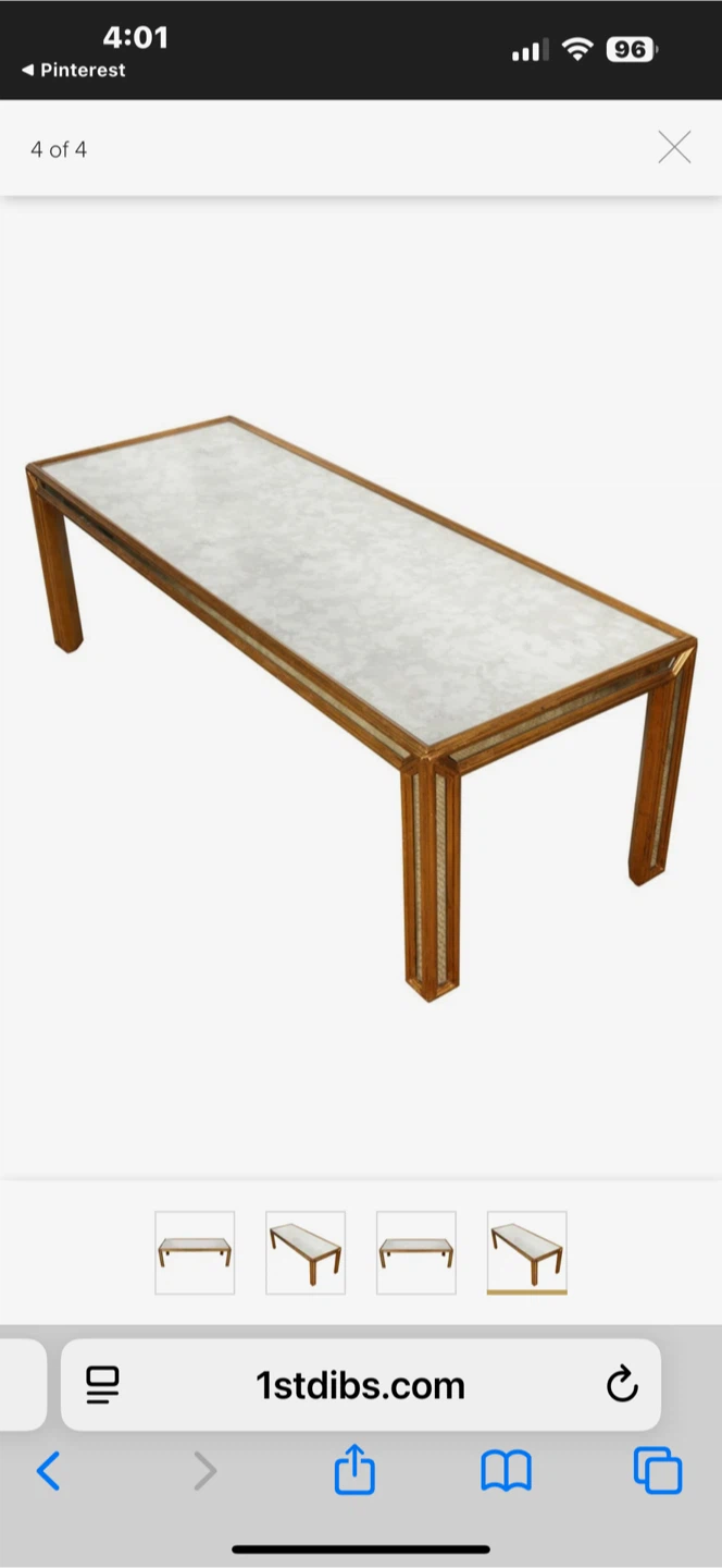 Eglomise Mirror and Gilt Bernhardt Coffee Table - photo 4
