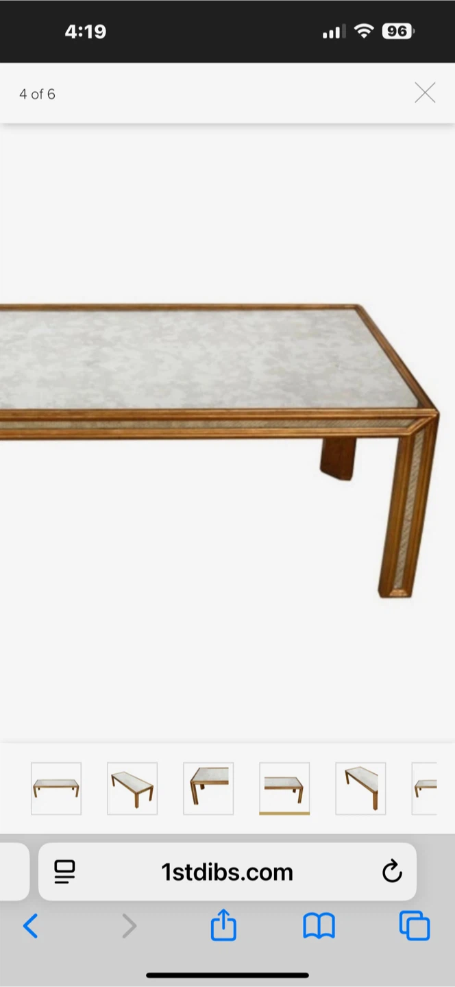 Eglomise Mirror and Gilt Bernhardt Coffee Table - photo 2