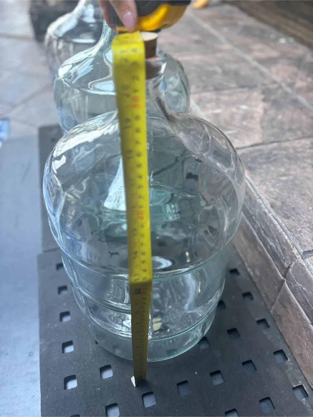 Vintage large Glass jugs/Carboys with Cork Stoppers image indicator(3)