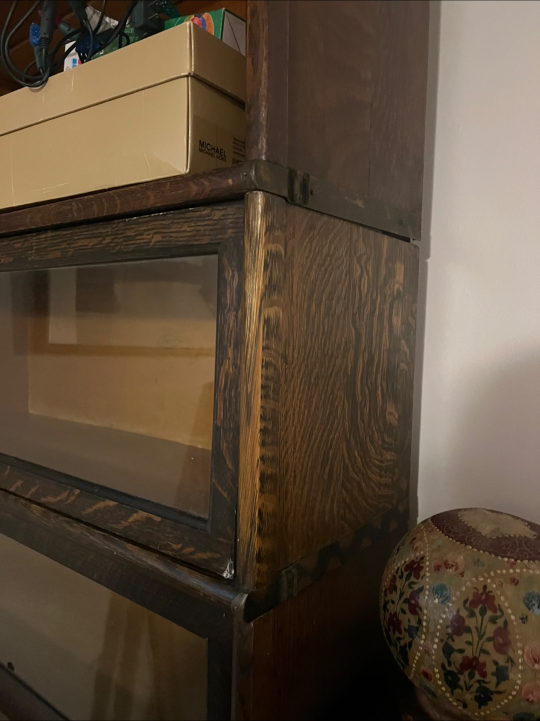 Antique Macey Barrister Bookcase - Dark Wood - photo 5