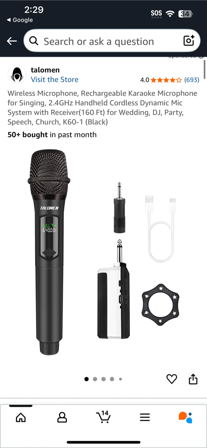 Talomen Wireless Microphone - NEW - photo 3