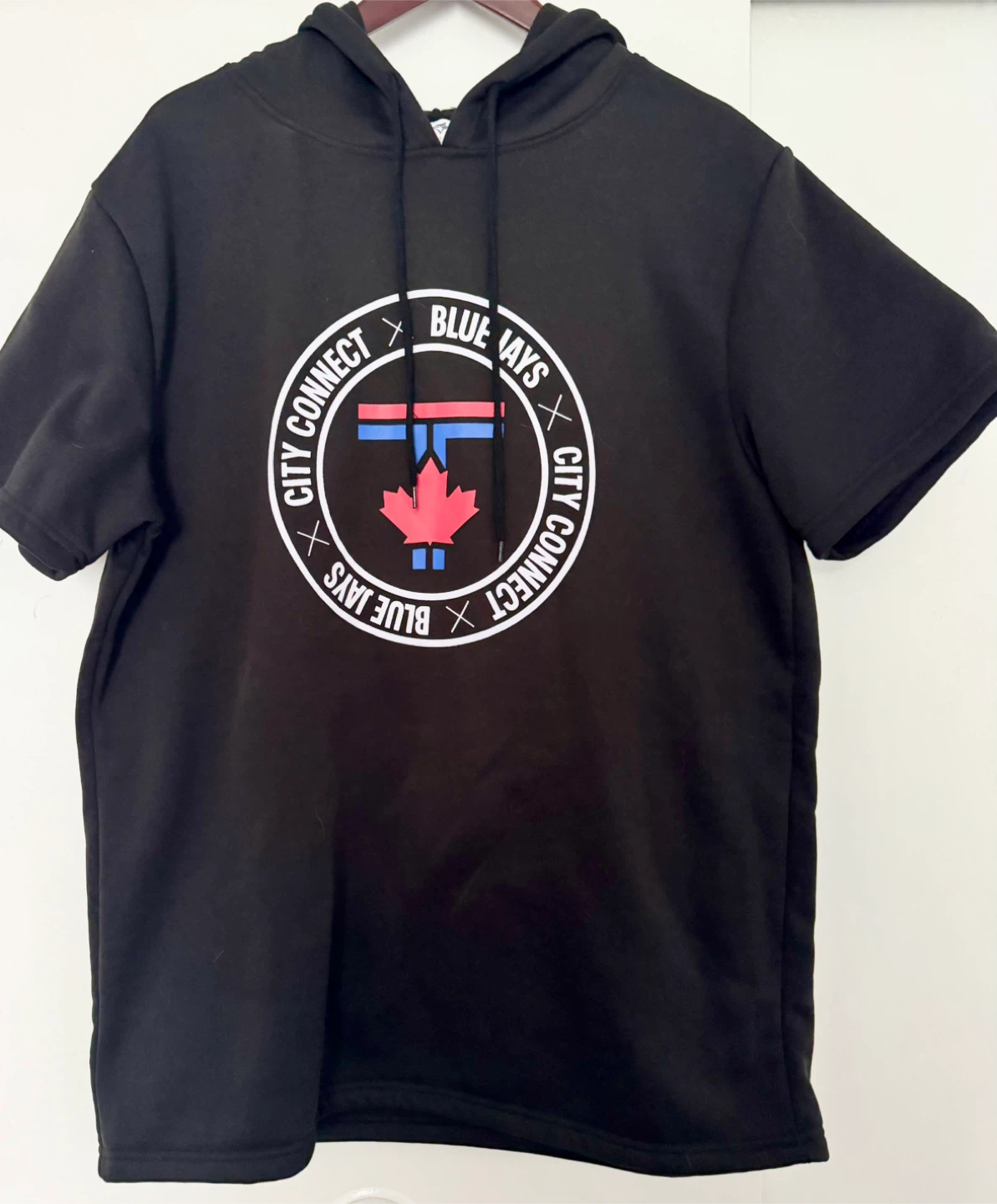 Blue Jays City Connect Short Sleeve Hoodie - Black