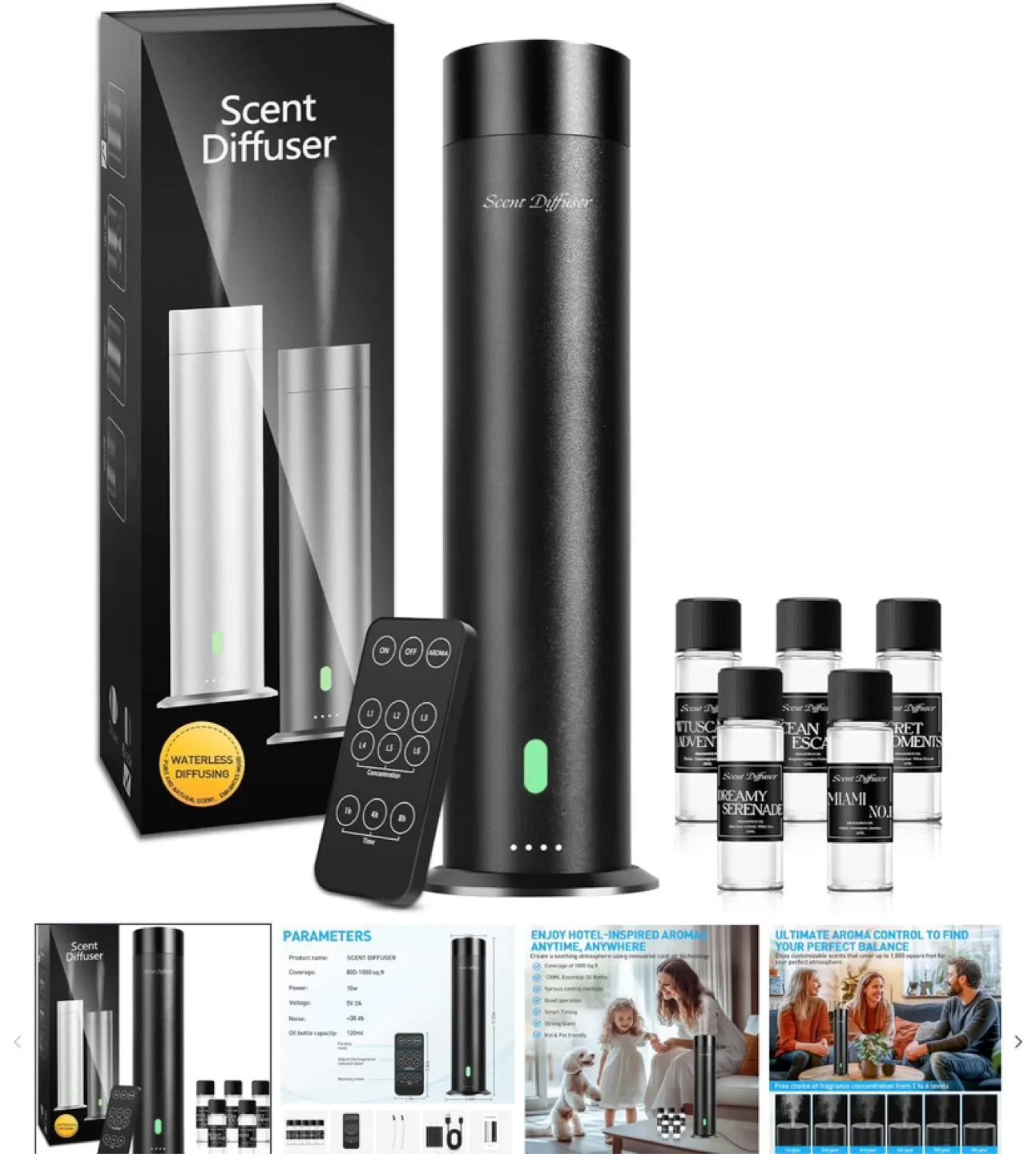 Waterless scent diffuser