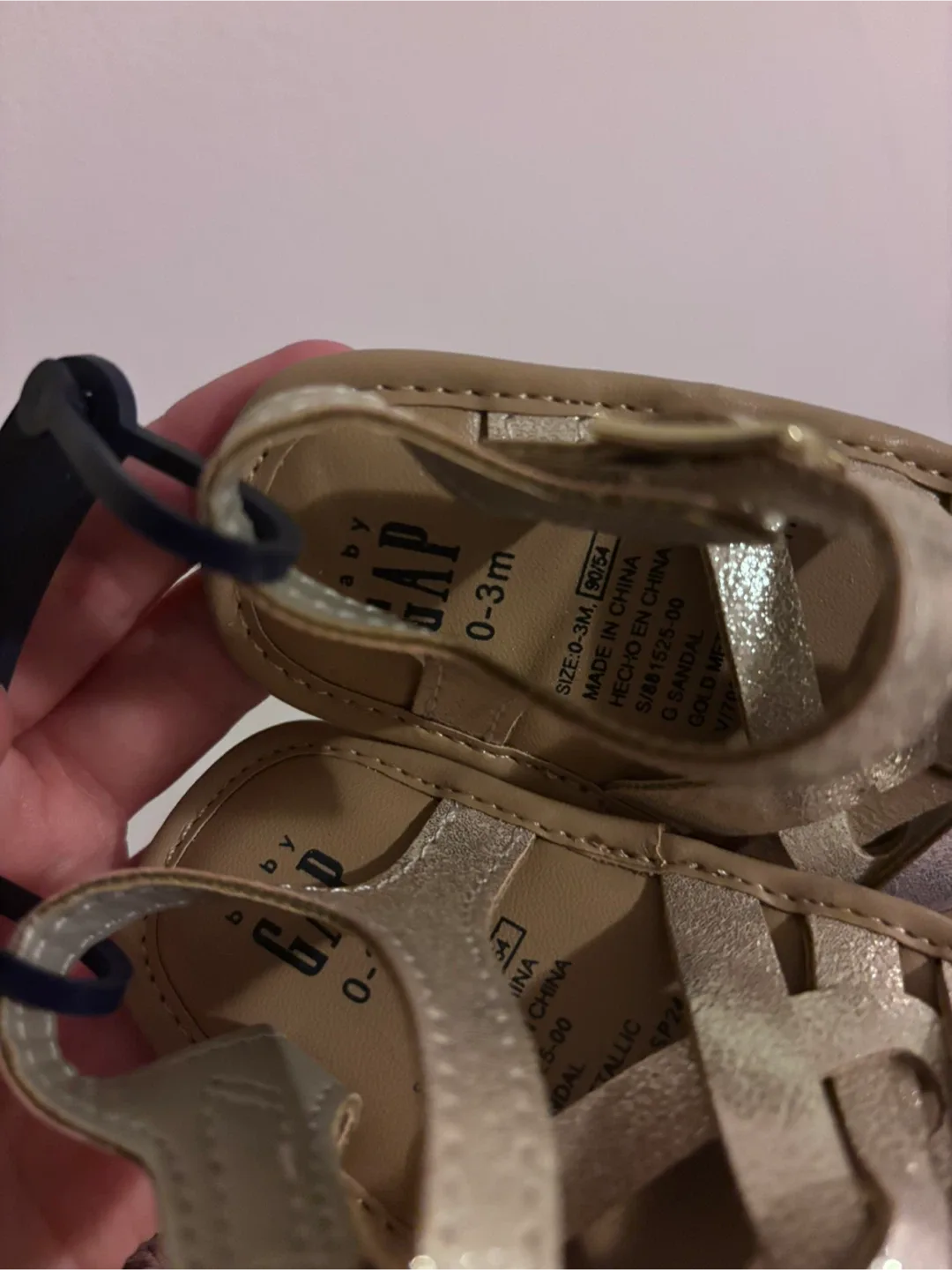 Baby Gap Gold Metallic Sandals - Size 0-3 Months - New image indicator(4)