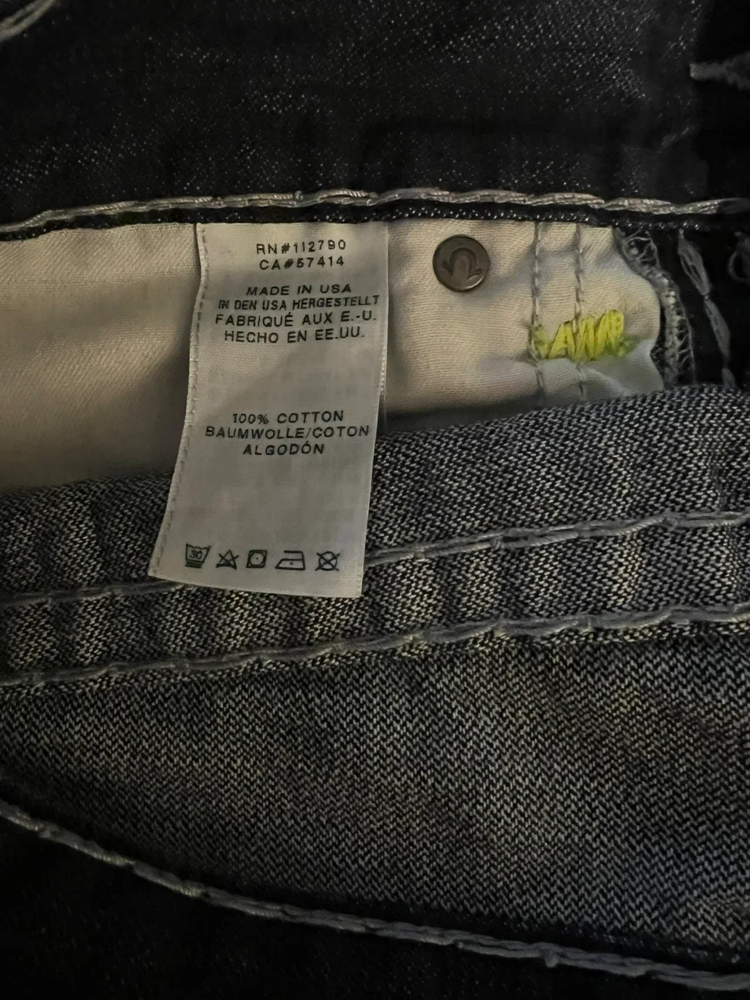 True Religion Relaxed Straight Jeans Size 30 image indicator(5)