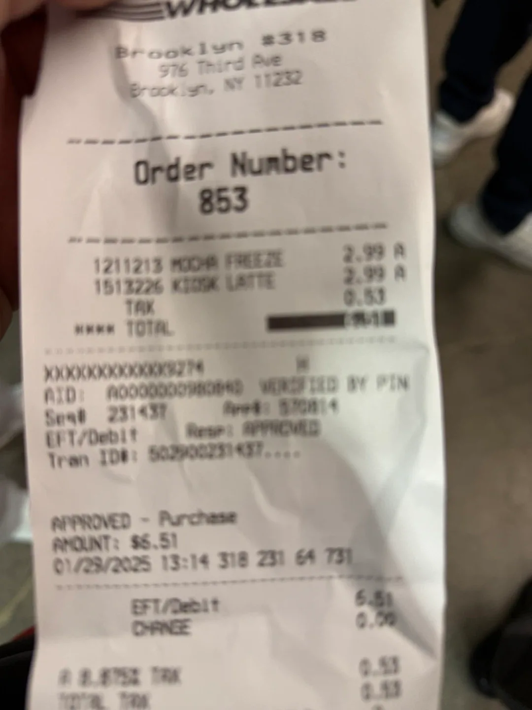 Free receipt thumbnail