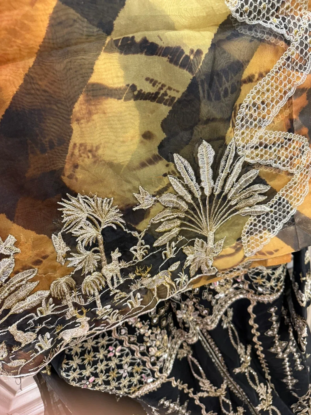 Zaha Embroidered Black & Gold Salwar Kameez image indicator(3)