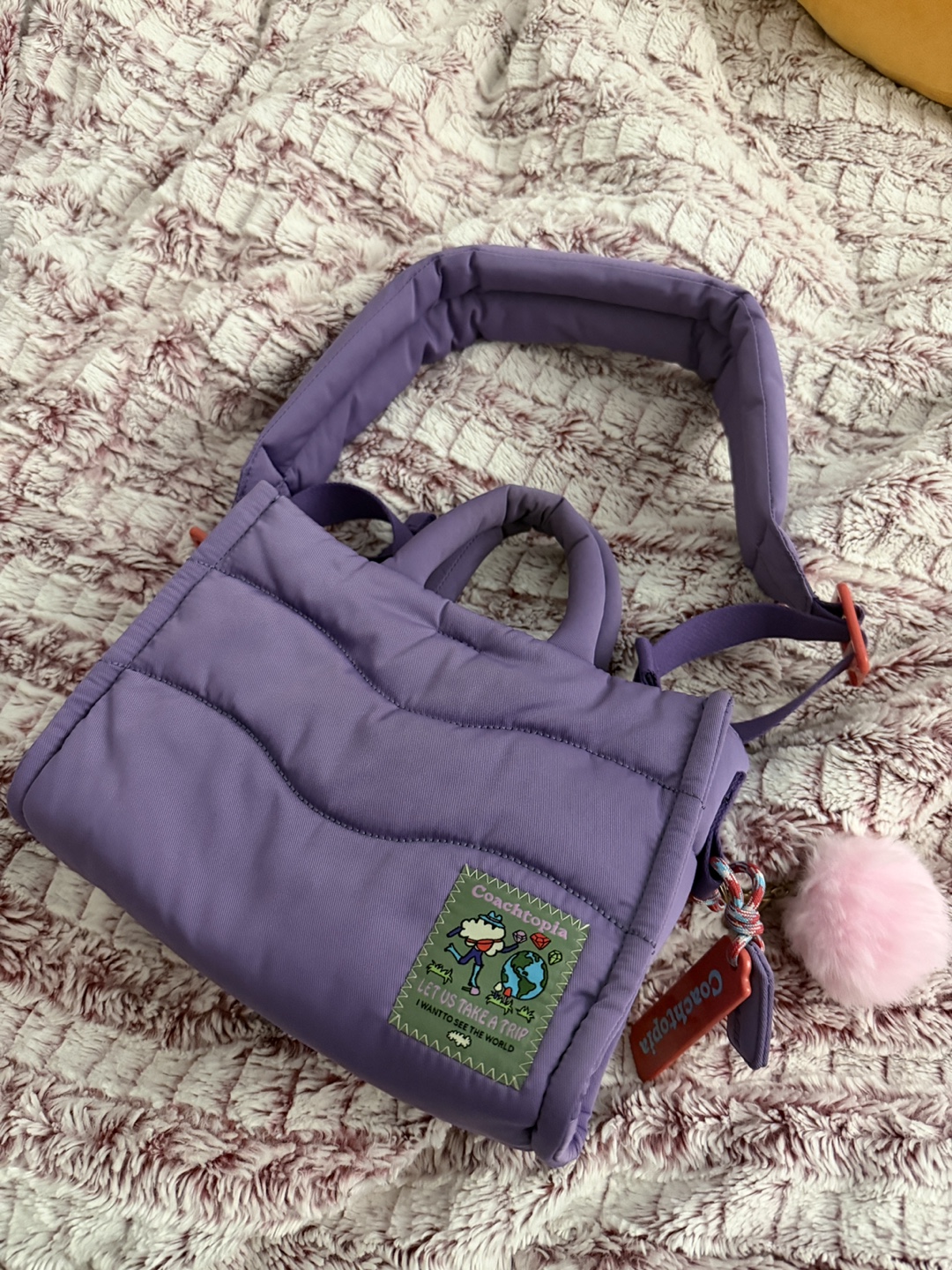 Coachtopia Purple Puffy Bag