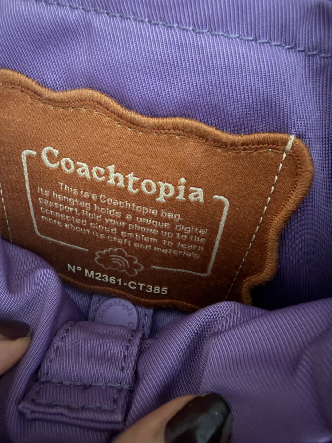 Coachtopia Purple Puffy Bag - photo 3