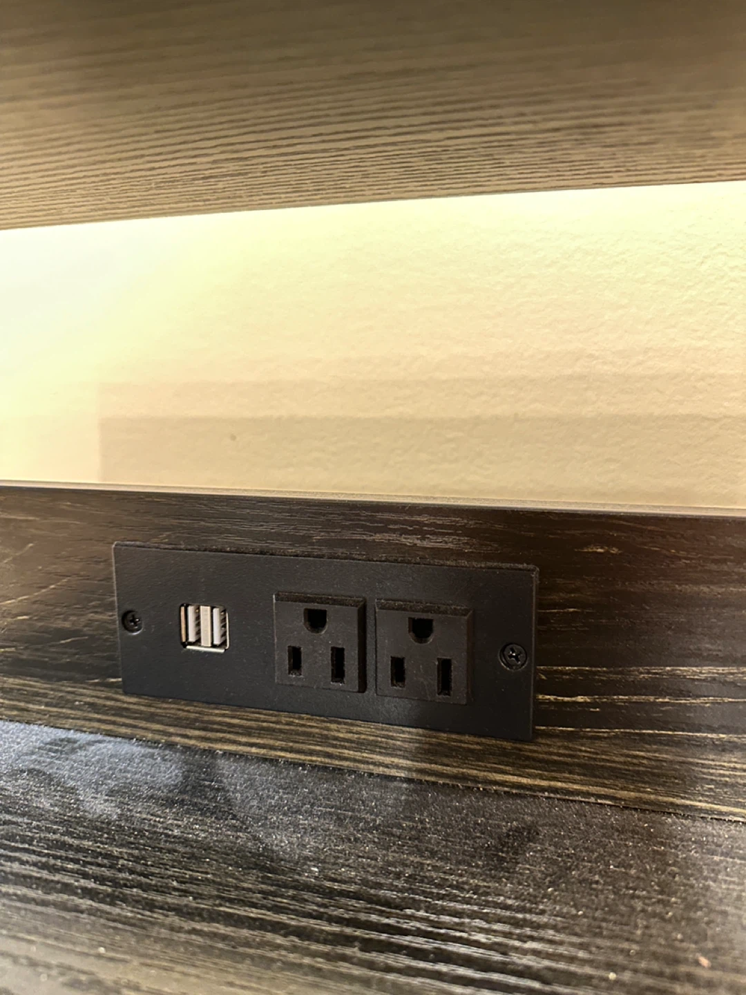 Furologee Black Nightstand –With Charging Ports (CAN DELIVER ) - photo 4