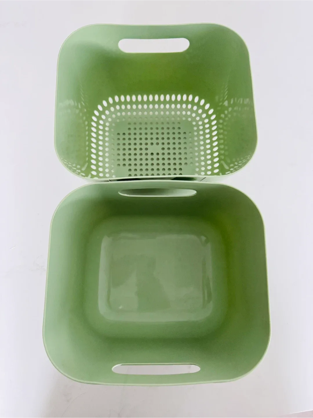 Green Plastic Colander and Basin Set image indicator(2)