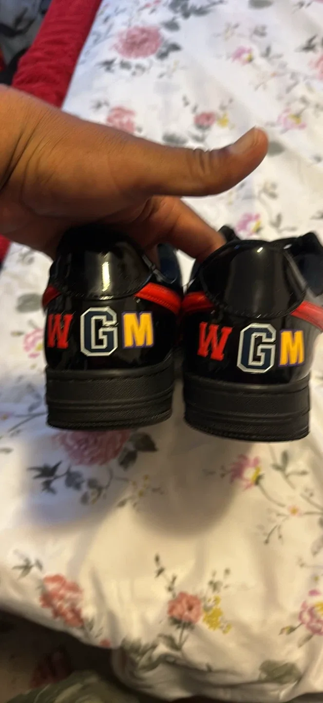 BAPE STA Black Patent Leather Sneakers Size 10 image indicator(5)