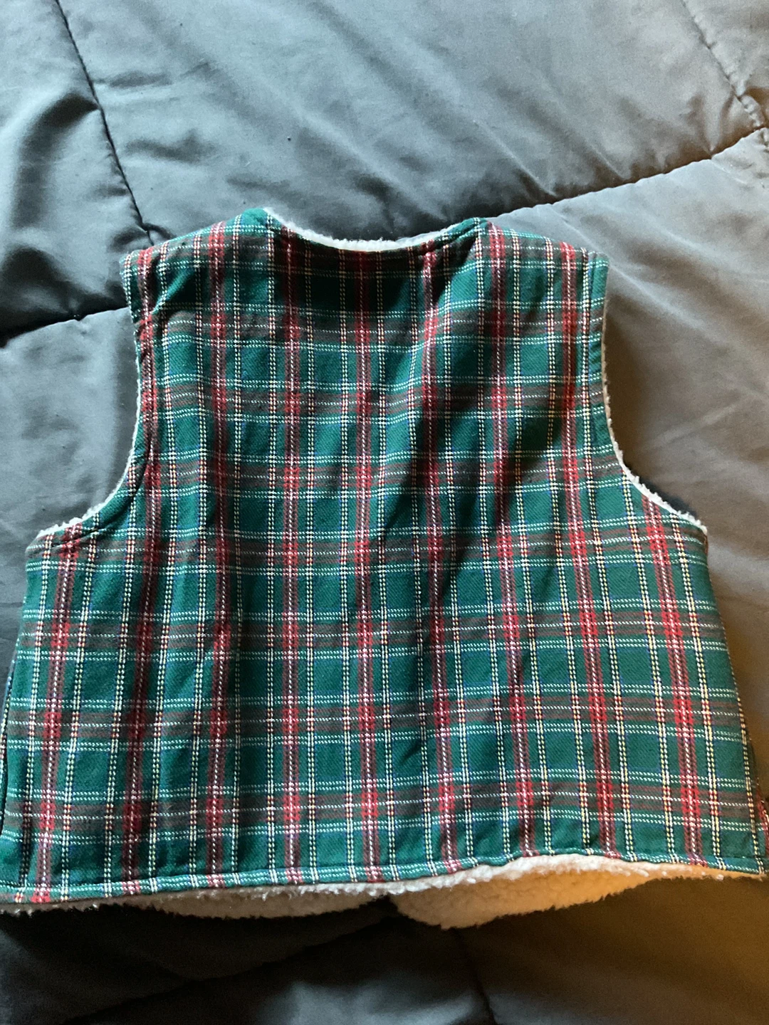 Genevieve Lapiere Teddy Plaid Vest - photo 2