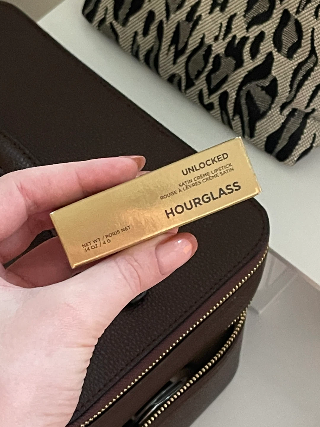 New Unopened Hourglass Unlocked Satin Lipstick - Sahara 310