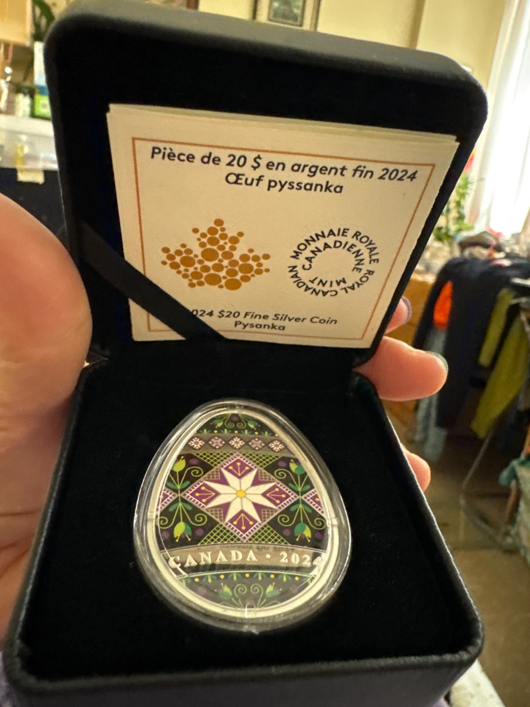 2024 $20 Fine Silver Coin Pysanka
