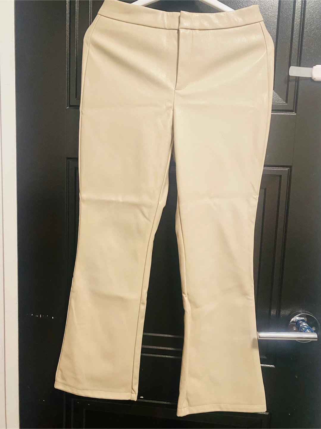 Joe Fresh Beige Faux Leather Pants - Size 0