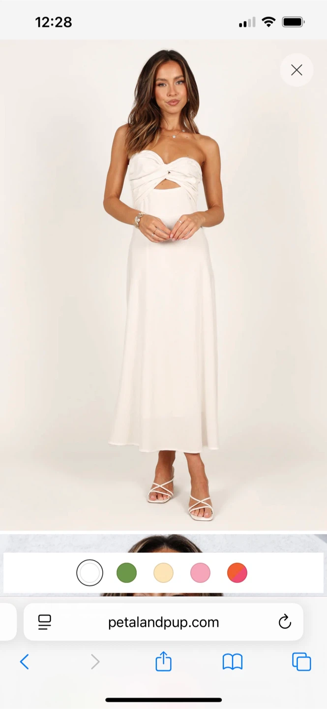 Petal & Pup White Strapless Midi Dress - photo 4