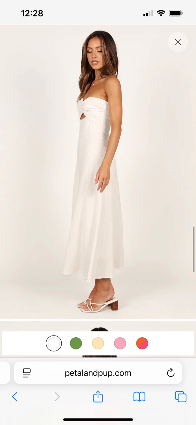 Petal & Pup White Strapless Midi Dress - photo 5