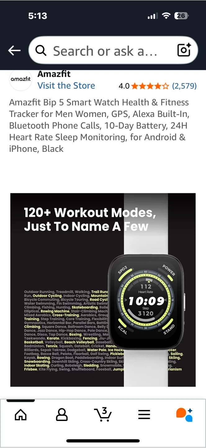 Amazfit Bip 5 Smart Watch - Soft Black - photo 4