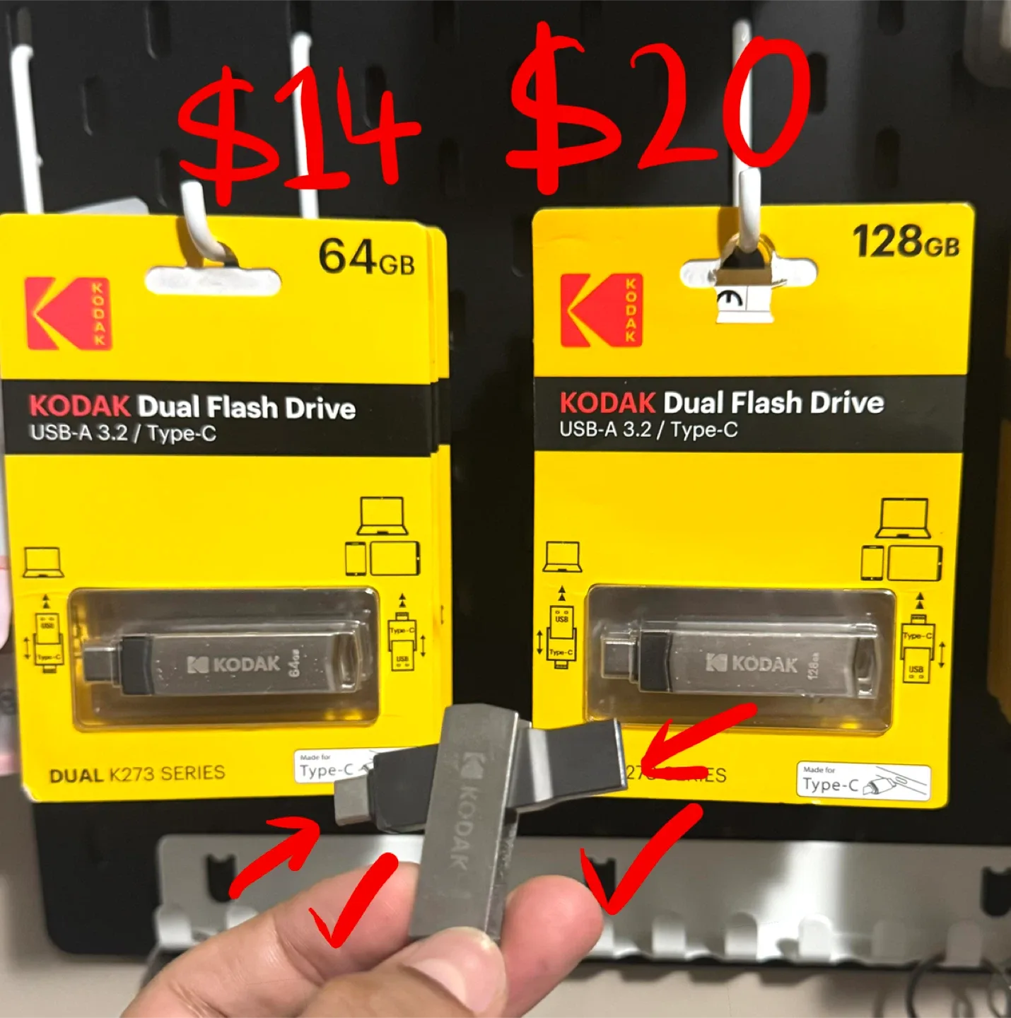 New 64/128gb Dual Flash Drive USB-A 3.2/Type-C - 64GB