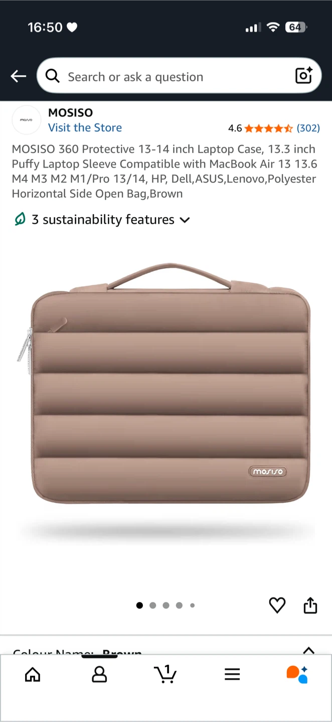 MOSISO Protective 13-14 inch Laptop Case - Brown - photo 3