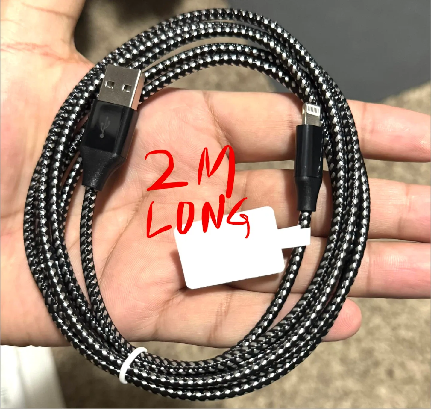 iPhone NEW 2M Braided Lightning to USB Cable