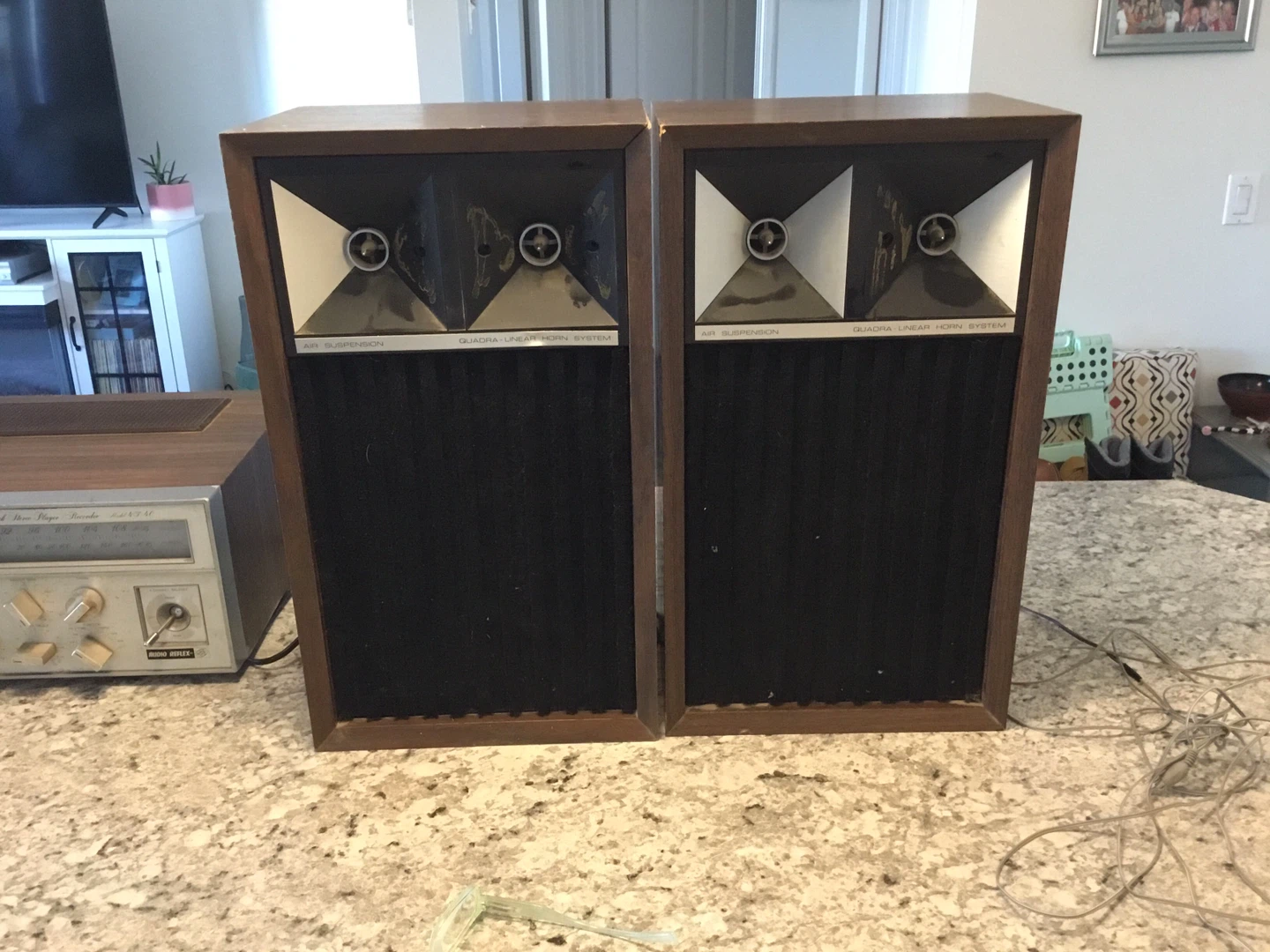 Vintage Quadraflex Linear Horn Speakers