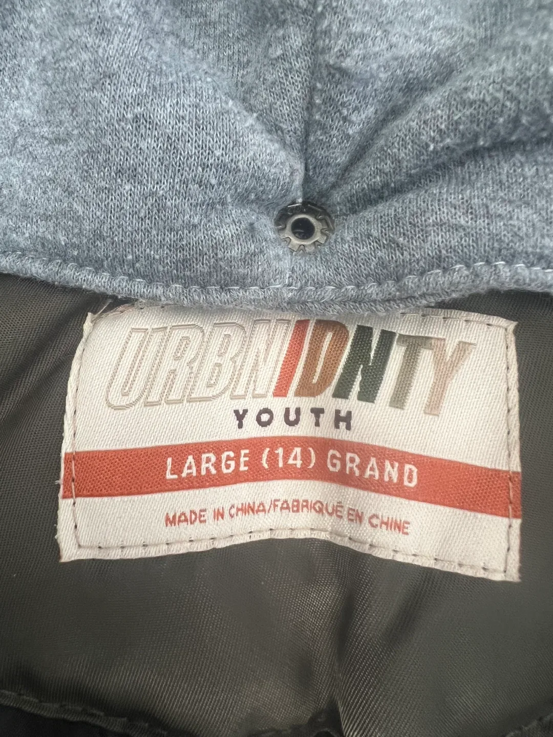 URBN IDNTY Youth Large (14) Olive Green Bomber Jacket image indicator(5)