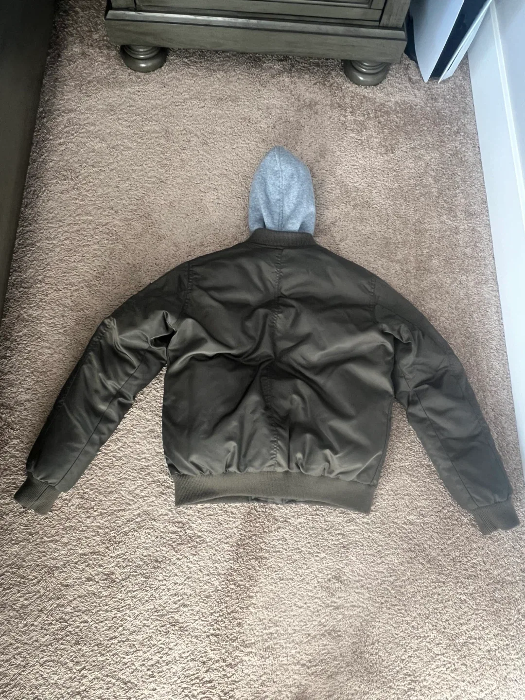 URBN IDNTY Youth Large (14) Olive Green Bomber Jacket image indicator(4)