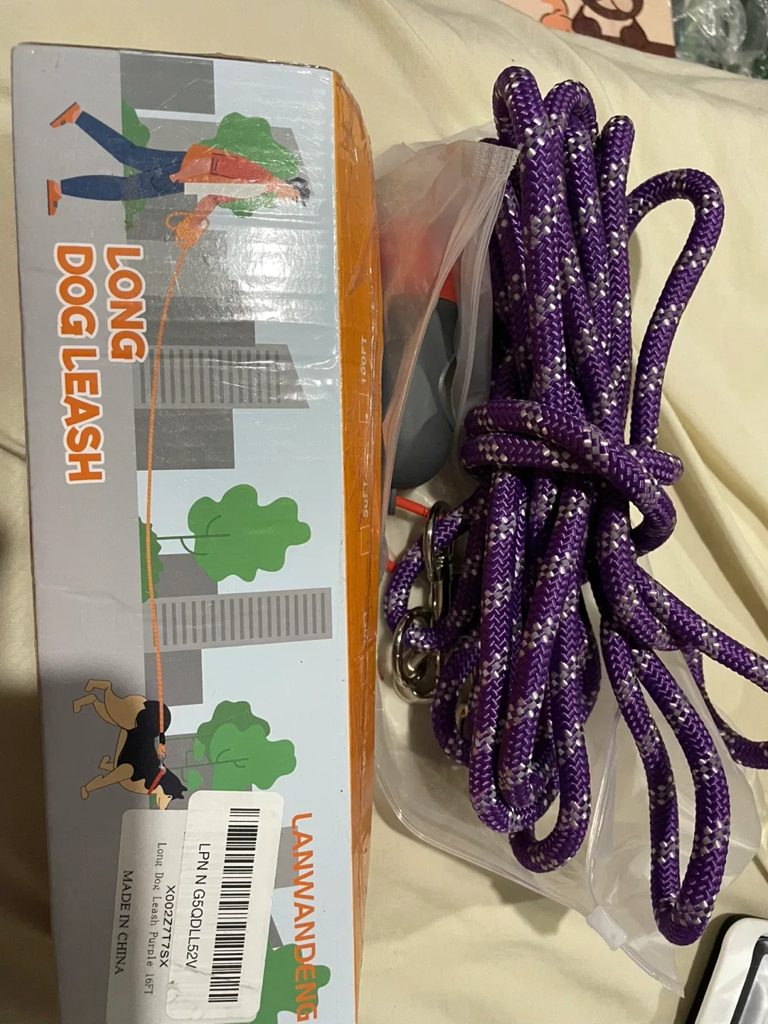 BRAND NEW Long Dog Leash Purple 16FT (New) thumbnail