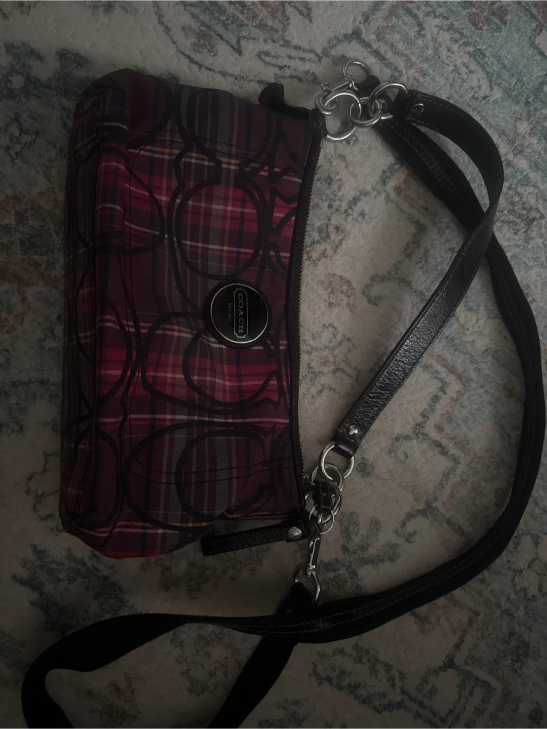 Coach Plaid Shoulder Bag