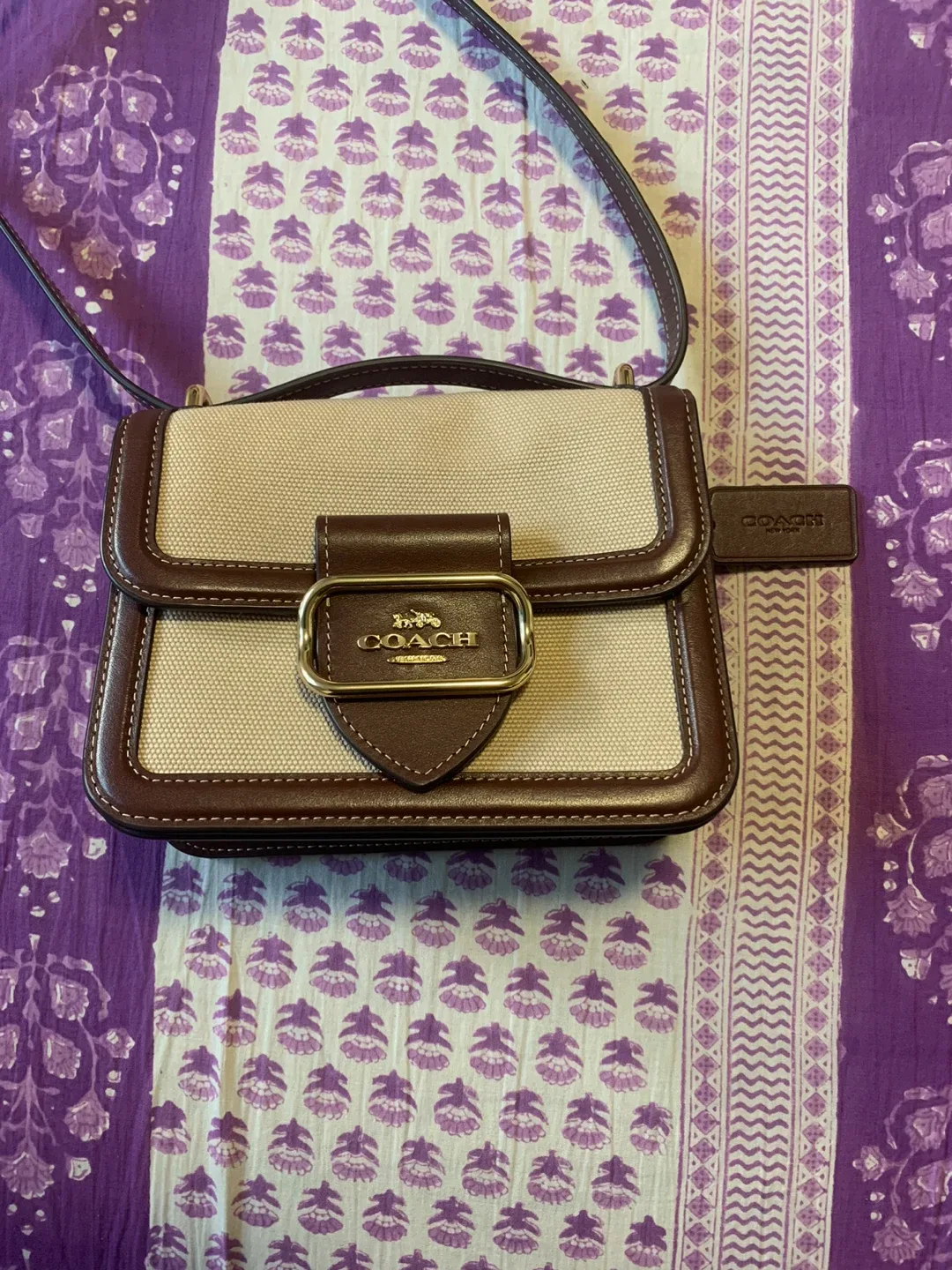 Coach Crossbody Brown & Beige Bag