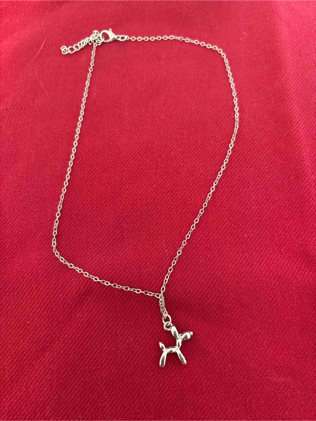 Silver Balloon Animal Pendant Necklace thumbnail