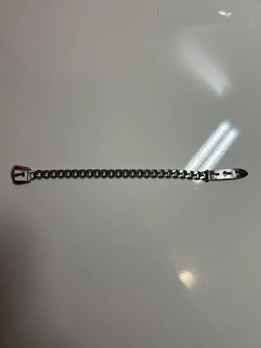 Vintage Silver Belt Buckle Chain Bracelet image indicator(2)