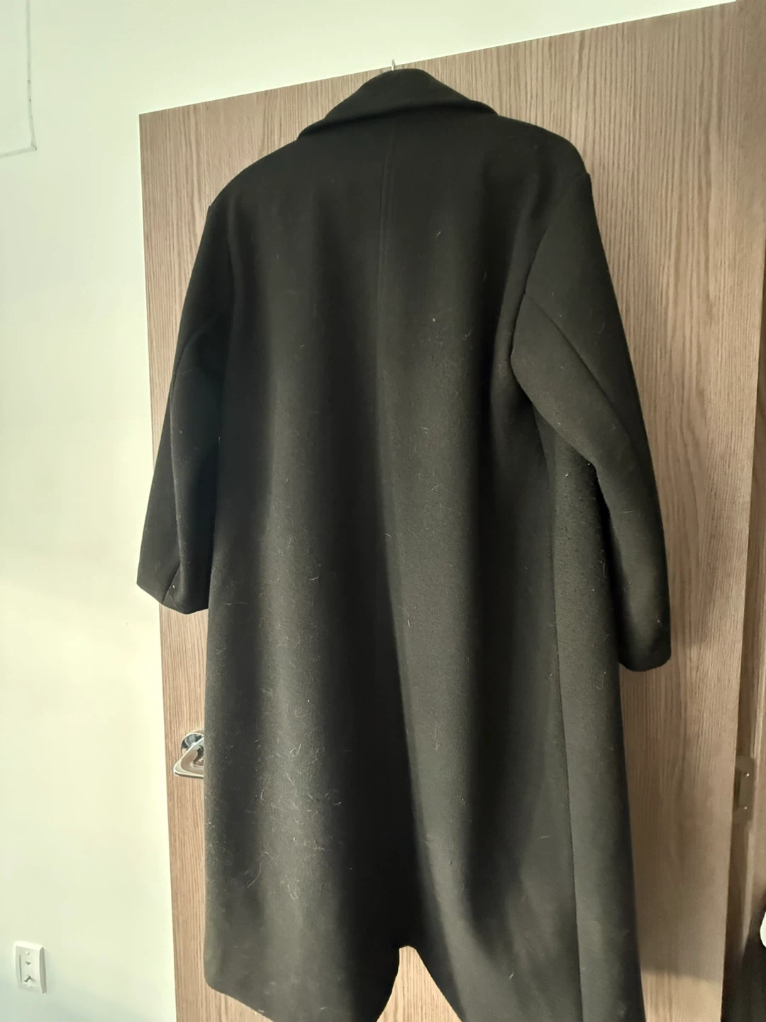 Zara Black Wool Blend Oversized Coat - photo 2