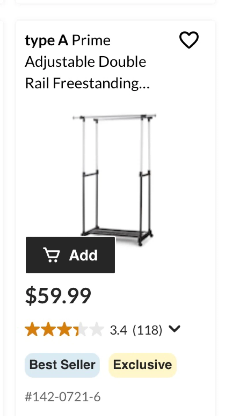Double Garment  Rack - photo 4