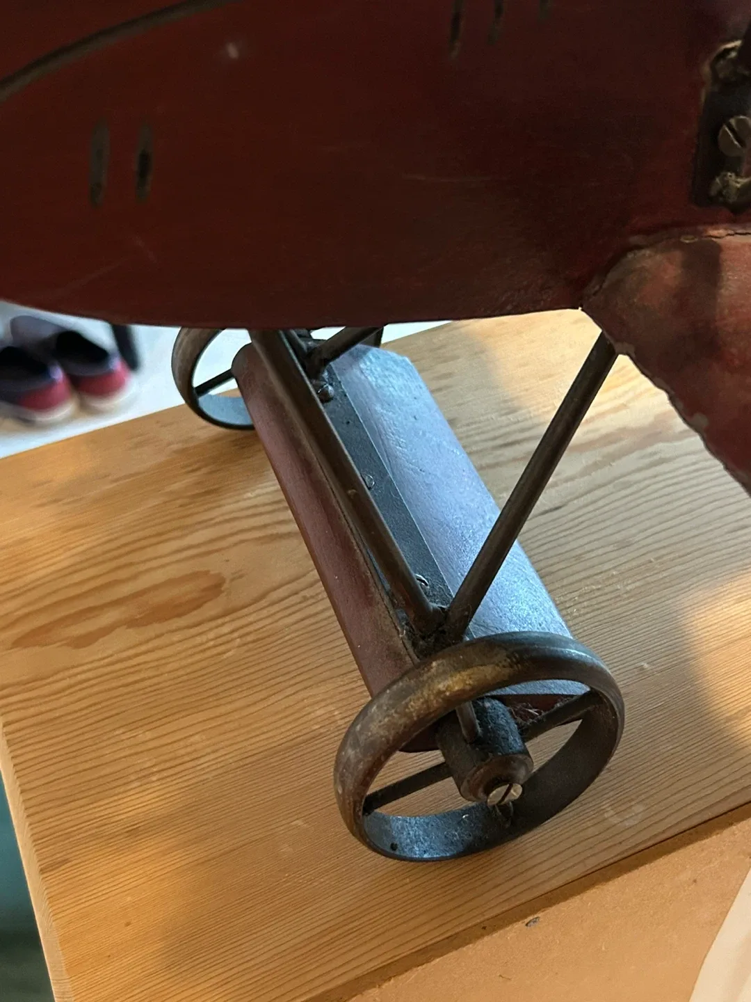 Vintage Style Red Biplane Model image indicator(6)